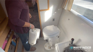 Emptying the liquid container ( Composting Toilet)