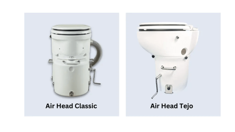two different types of Air Head Toilet